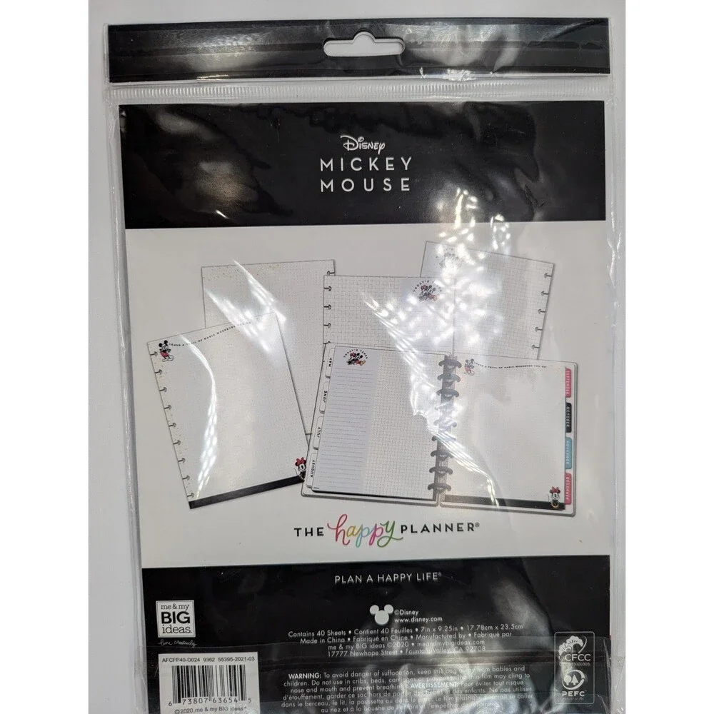 The Happy Planner Mickey Mouse Paper, Today’s Tasks (4) 40 Sheet Packs